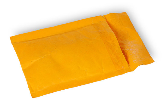 Open Used Yellow Envelope