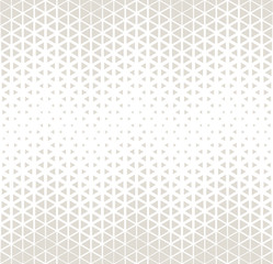 Abstract geometric subtle deco art halftone hexagone and triangle print pattern