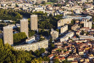 Obraz premium Grenoble architecture - aerial view