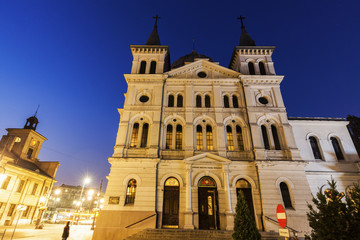 Fototapeta na wymiar Church Pentecost at night