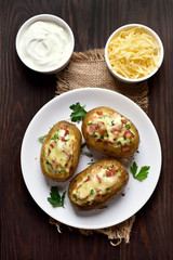 Baked stuffed potatoes