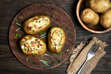 Baked stuffed potatoes
