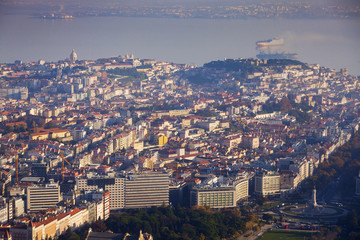 Lisbon - aerial view of the city