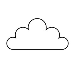 cloud silhouette isolated icon vector illustration design