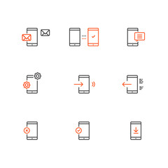 Outline Universal Mobile Icon Set