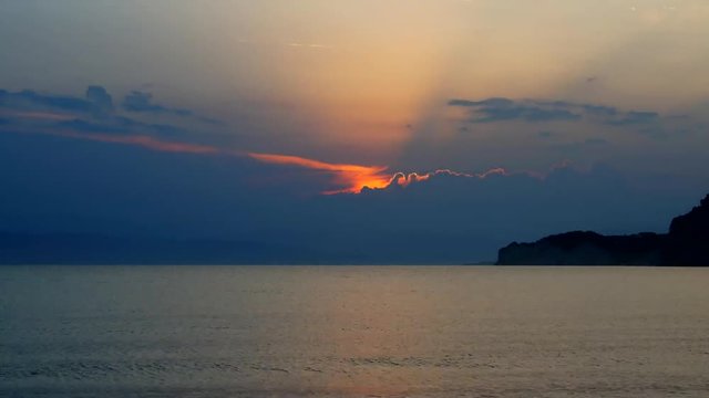 Beautiful sunset timelapse video
