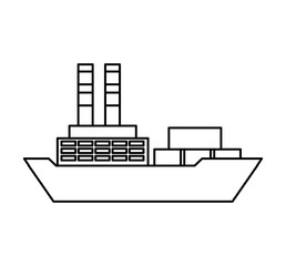 cargo ship isolated icon vector illustration design