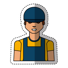 mechanic avatar character icon vector illustration design