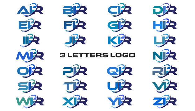 3 letters modern generic swoosh logo AIR, BIR, CIR, DIR, EIR, FIR, GIR, HIR, IIR, JIR, KIR, LIR, MIR, NIR, OIR, PIR, QIR, RIR, SIR, TIR, UIR, VIR, WIR, XIR, YIR, ZIR
