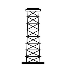 Refining plant tower isolated icon vector illustration design