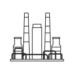 Refining plant isolated icon vector illustration design