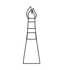 Refining plant chimney isolated icon vector illustration design
