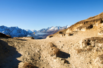 Hiking in the mountains
