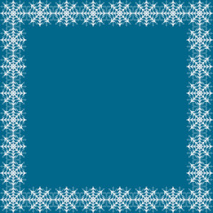 Fototapeta premium Snowflake vector winter frame