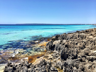 Beatiful Sunny Beach day in Formentera Spain.
