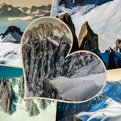 Collage of Chamonix Mont Blanc,France 