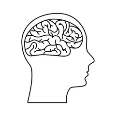 head human profile icon vector illustration design