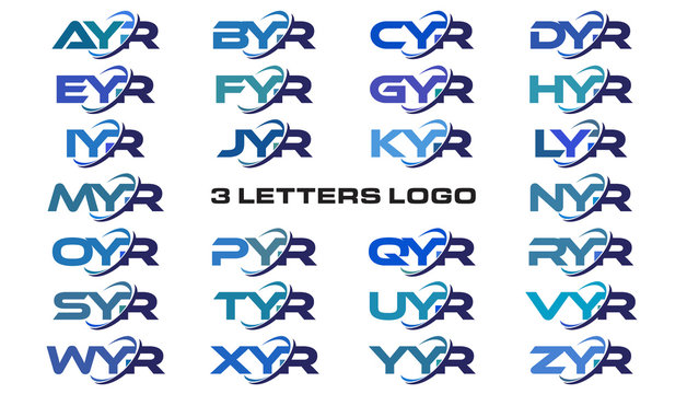 3 letters modern generic swoosh logo AYR, BYR, CYR, DYR, EYR, FYR, GYR, HYR, IYR, JYR, KYR, LYR, MYR, NYR, OYR, PYR, QYR, RYR, SYR, TYR, UYR, VYR, WYR, XYR, YYR, ZYR