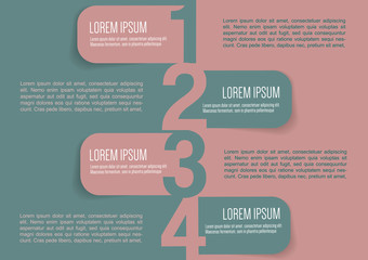 Vector background with four steps