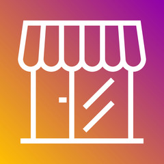 Store marketplace icon in trendy flat style isolated on grey background. Internet and ecommerce symbol for your design, logo, UI. Vector illustration, EPS10.