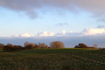 Obraz premium Beautiful winter landscape in the countryside