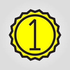 Best choice number one icon in trendy flat style isolated on grey background. Internet and ecommerce symbol for your design, logo, UI. Vector illustration, EPS10.