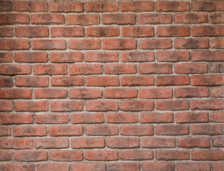 texture of decorative red brick wall pattern