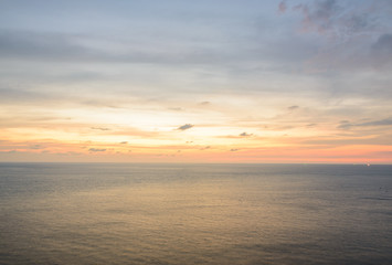 beautiful sunrise under water of sea at phuket, Thailand