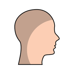 head human profile icon vector illustration design