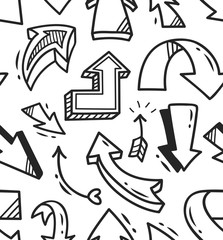 Arrow doodle background