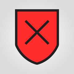 Blocking icon in trendy flat style isolated on grey background. Internet and ecommerce symbol for your design, logo, UI. Vector illustration, EPS10.