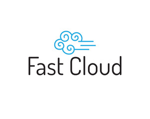 Fast cloud logo template