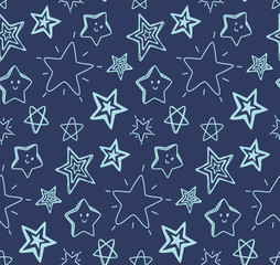 sketchy star seamless background