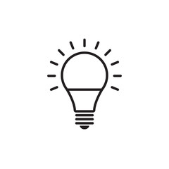 light bulb icon isolated on white background