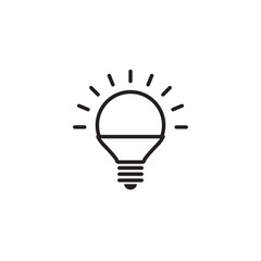 light bulb icon isolated on white background