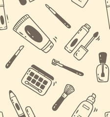 make up kit seamless background