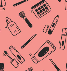 make up kit seamless background