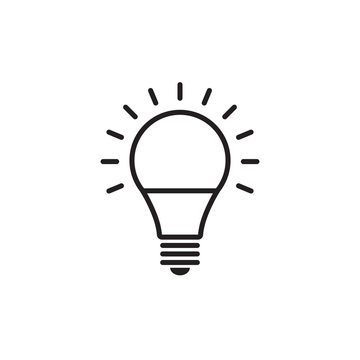 light bulb icon isolated on white background