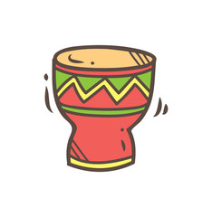 Percussion doodle isolated on white background