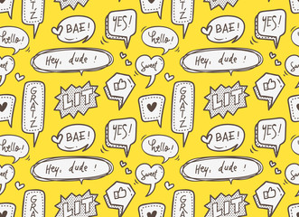cute speech bubble seamless background