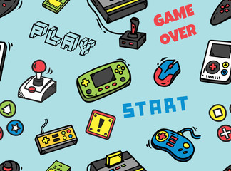 Video game seamless background © mhatzapa