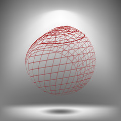 Wire-frame Design Element. Sphere