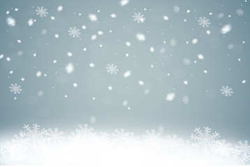 Winter with snow in transparent background