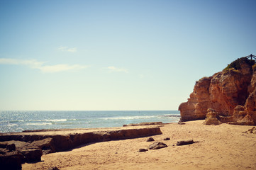 Beach at Olhos de Agua in Algarve