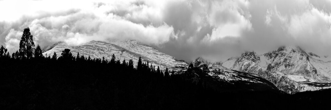 Storm over the Rocky Mountains - A snow storm surrounding the peaks of the Northern Colorado Rocky Mountains