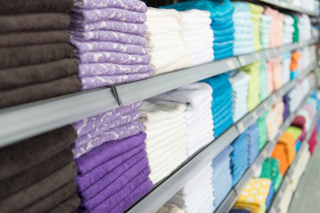 Towels in Shelf Store