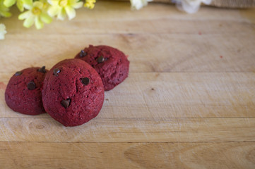 Red velvet cookies Homemade