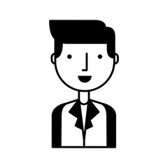 businessman character isolated icon vector illustration design