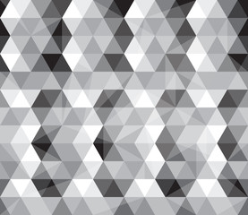 Fototapeta premium Abstract Geometry Seamless Pattern Background Black and White