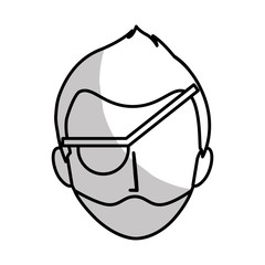 hacker avatar character isolated icon vector illustration design